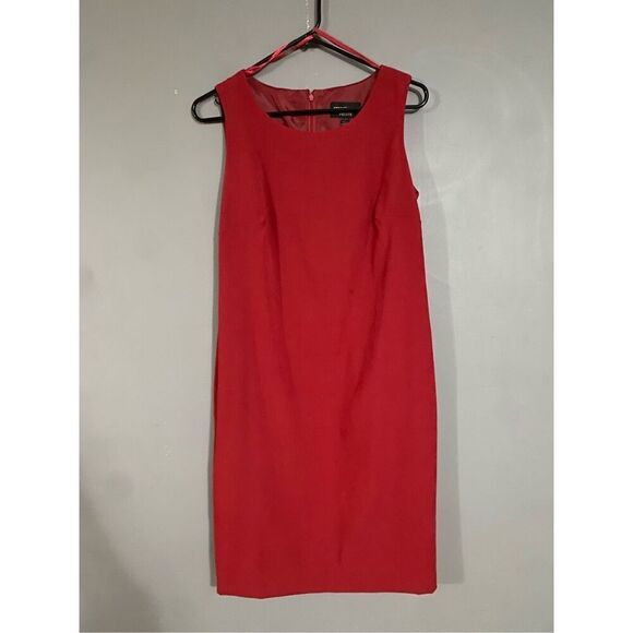 Studio 1 Petites Red Sleeveless Zip Back Knee Length Dress Size 10 P - Picture 1 of 5